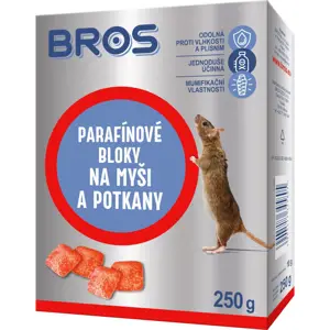 Bros Parafínové bloky na myši a potkany 250g VELKÉ