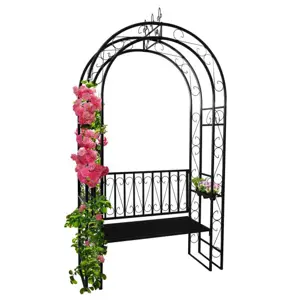 Zahradní pergola s lavičkou 130x48x238cm / CH9512