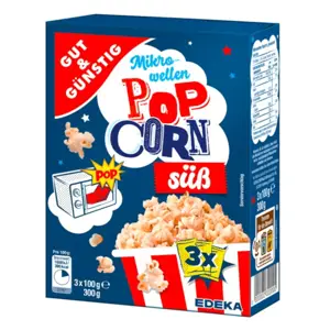 GG Popcorn do mikrovlnky, sladký 3x100g