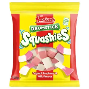 Swizzels Squashies anglické žvýkací bonbony Raspberry&Milk 120g