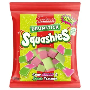 Swizzels Squashies anglické žvýkací bonbóny Sour Cherry & Apple 120g