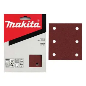 10x Brusný papír Makita 114x102 mm, K240