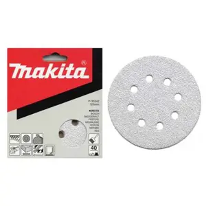 10x Brusný papír Makita 125 mm, K120 P-33386