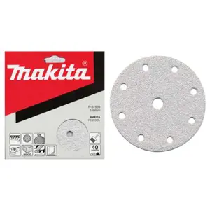 10x Brusný papír Makita 150 mm, K180