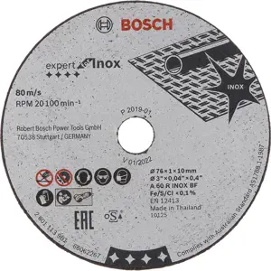 5x Řezný kotouč Bosch Expert for Inox 76mm 2608601520