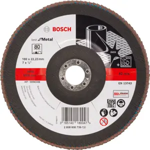 Brusný lamelový kotouč Bosch Best for Metal X571 180 mm 80 2608606739