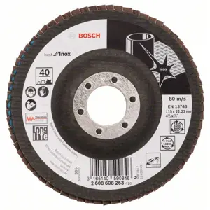 Brusný lamelový kotouč Bosch X 581 Best for Inox 115 mm 2608608263