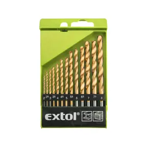 EXTOL CRAFT 1118A - vrtáky do kovu, sada 13ks, ∅2-8mm, po 0,5mm, HSS