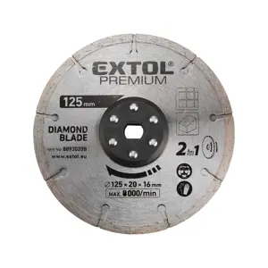 EXTOL PREMIUM 8893020B - kotouc řezný, diamantový, 125x20mm