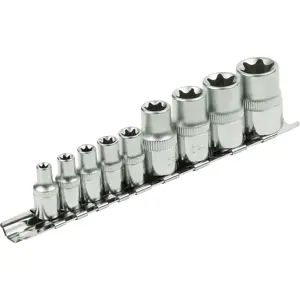 Hlavice nástrčné vnitřní TORX 1/4", 1/2" 9 ks EXTOL PREMIUM 8818114