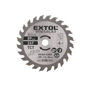 Pilový kotouč EXTOL PREMIUM 89 mm 24T 8893022D