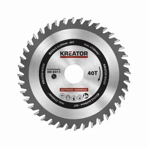 Pilový kotouč na dřevo Kreator 235 mm 40T KRT020436