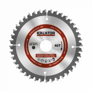 Pilový kotouč univerzální KREATOR 120mm 40T KRT020507