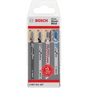 Sada pilových plátků Bosch Wood and Metal se stopkou T 2607011437