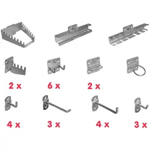 Sada závěsných háků a držáků GÜDE 28-dílná 40768