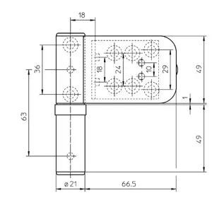 Dveřní pant Siku 3D K4240 , RAL9016 bílý