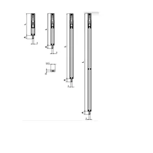 Fapim stříbrná - DVEŘNÍ ZÁSTRČE FAPIM - zástrč Titan 450x24,5x10 mm, trn 24,5 mm