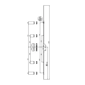 G-TS zámek ovládaný klikou E92 DM55 PZ 4iS VK8 F-2.400X20 , prodlužitelný PT