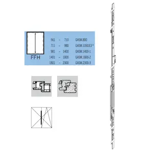 GASM.2300-3 Štulp. převodová lišta Označení kování: GASM.800, FFH 560-800