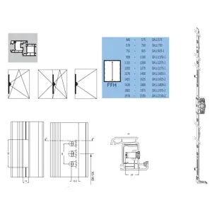 GK.U.2150-2.ZN převodová lišta Označení kování: GK.U.1275-1.ZN, GK 550, FFH 1001 - 1275