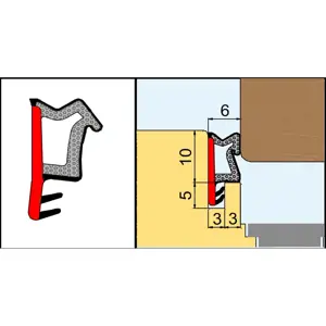 L 2110 Přídavné naléhávkové těsnění, béžové