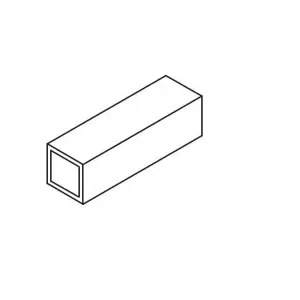 Redukce čtyřhranu 8/10 L=50mm