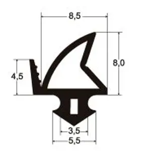 Renovační těsnění pro Brügmann, Deceuninck, Inoutic, KBE, Schüco, Thermoplast a Veka Provedení: Celé balení ( 25 m )