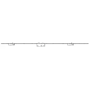 ROTO C500 2B 45/92/8/U24X7/A752/2200 - lištový zámek zadlabací se 2 kolíky (MVZ 45/92)