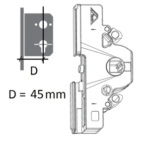 Roto NX Skříň převodu Dorn (v mm): 45