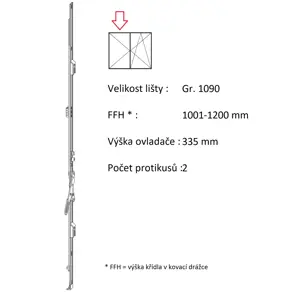 ROTO NX  Štulpový převod konstantní Velikost: Gr. 1090, FFH 1001-1200