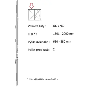 ROTO NX - Štulpový převod variabilní Velikost: Gr. 1780, FFH 1601-2000