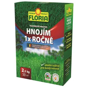 Produkt AGRO CS FLORIA Trávníkové hnojivo HNOJÍM 1x ROČNĚ 2,5 kg