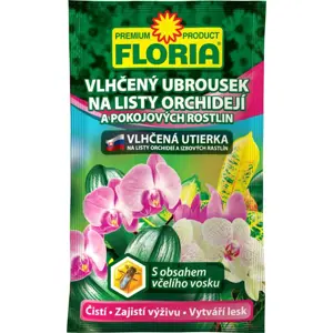 AGRO CS FLORIA Vlhčené ubrousky na listy orchidejí a pokojových rostlin 1ks - 6g 6 g