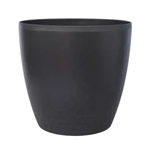 Plastia Květináč Perla 14 cm - antracit 14 cm 10 cm